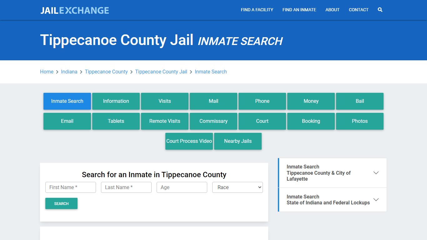 Tippecanoe County Jail, IN Inmate Search: Roster & Mugshots